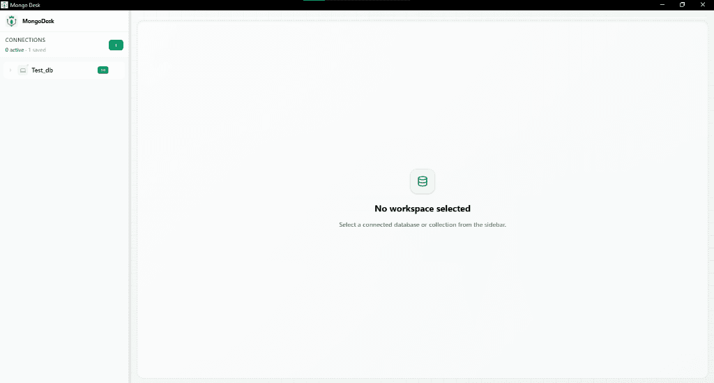 Mongo-Desk Application Screenshot