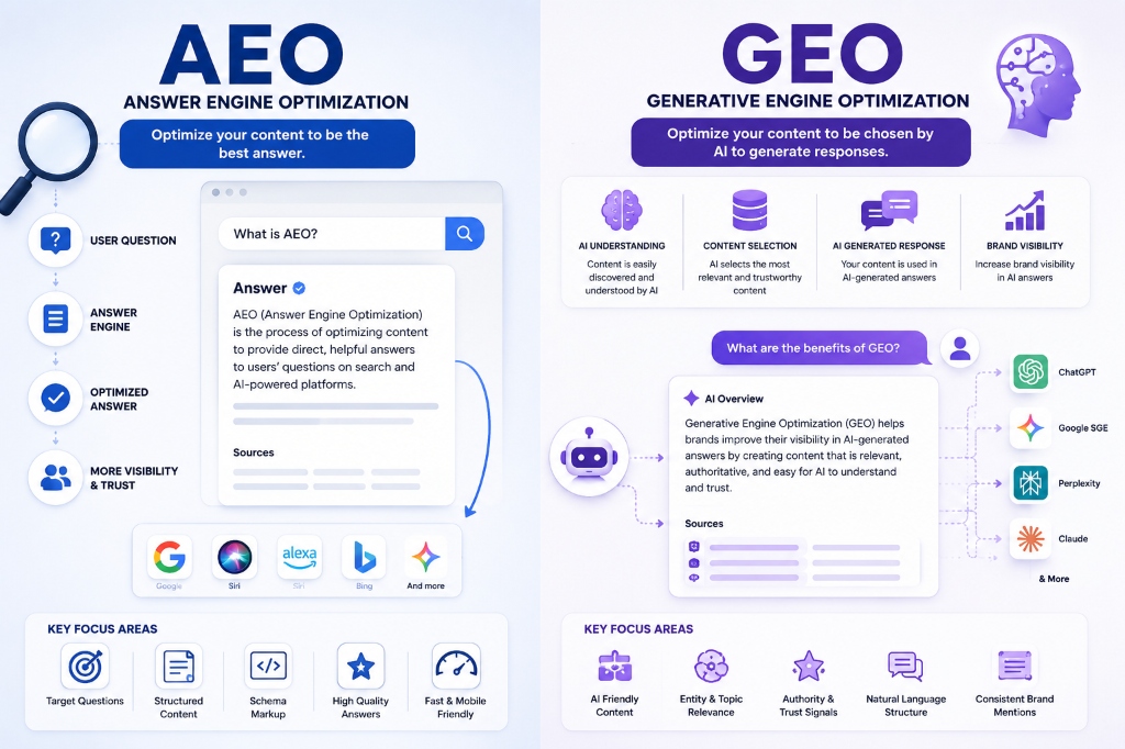 AEO & GEO Answer & Generative Engine Optimization System